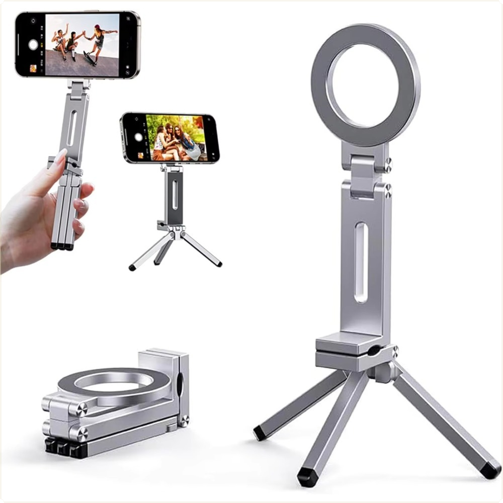 Standing Desk - Tripod ponsel lipat magnetik, dudukan ponsel