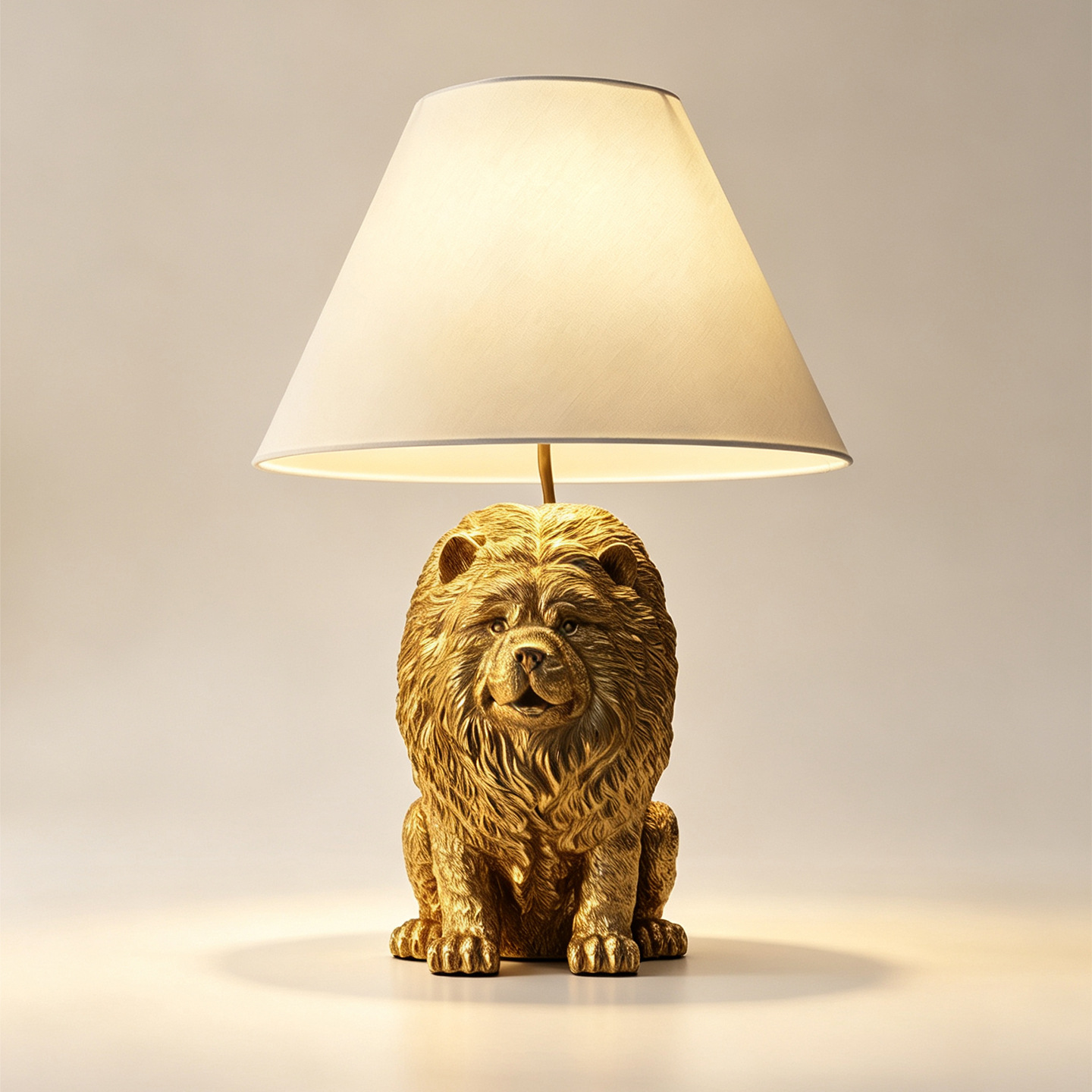 Desk Lamp - Lampu Meja Resin Hewan Chow Chow
