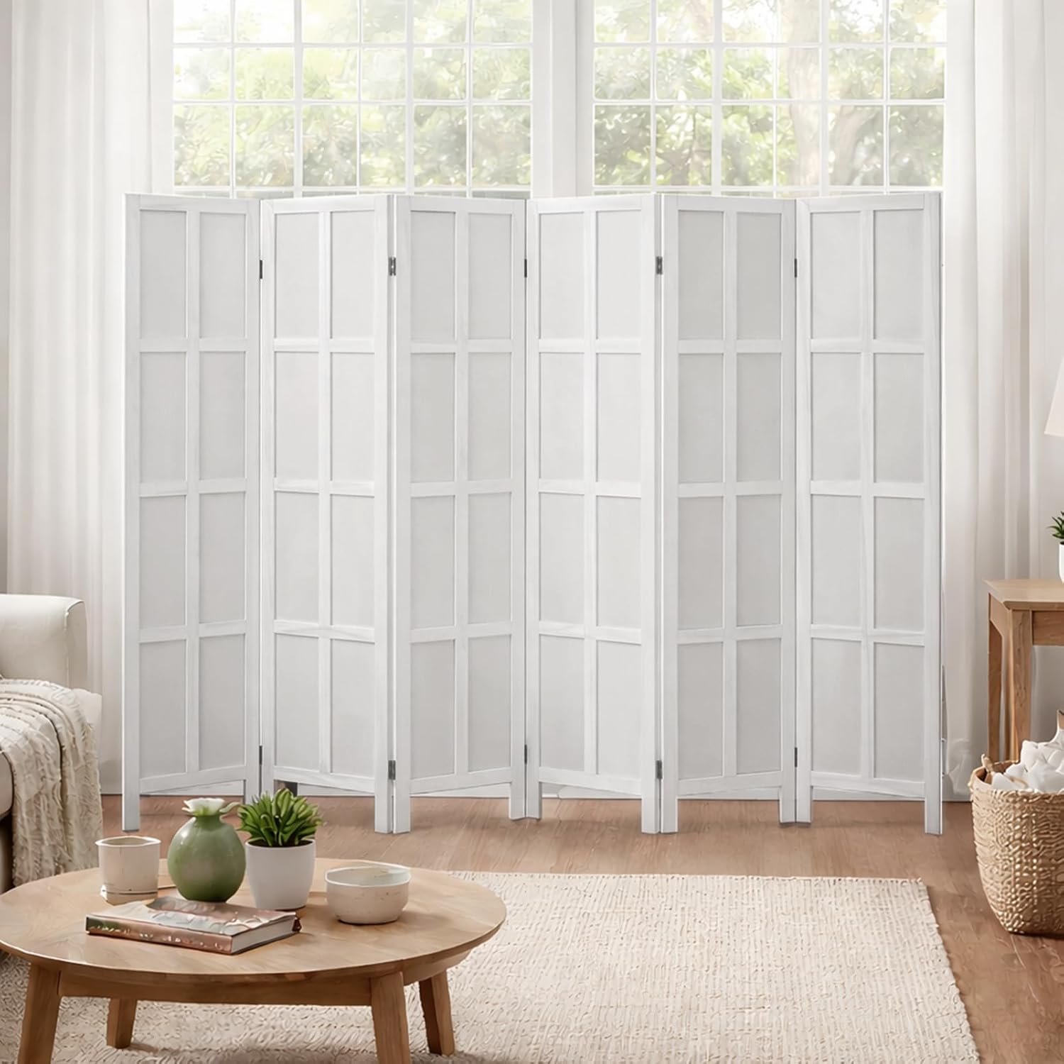 Pembatas Ruangan Kayu 6 Panel  - Partition Screen Divider ulasan dan harga