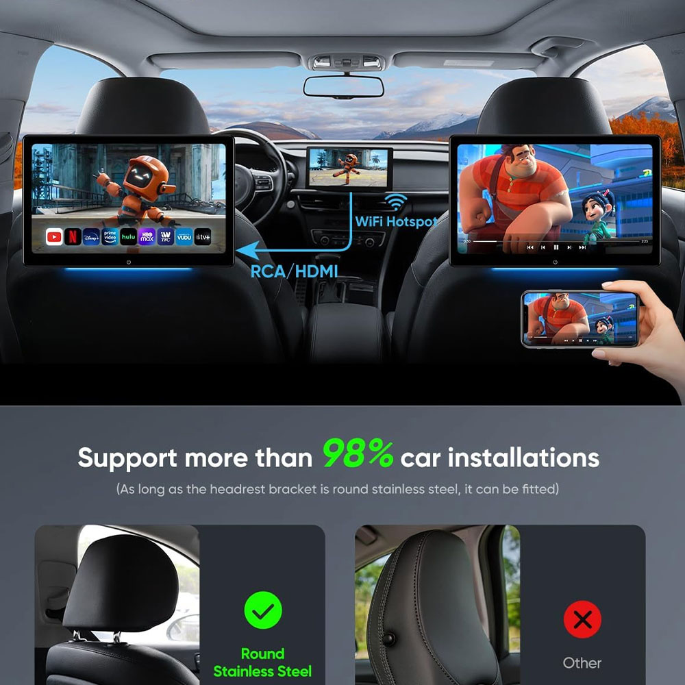 Monitor Headrest Android 14 In - Monitor Stand ulasan dan harga